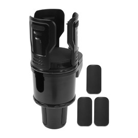 HEROFFIX 1 Pcs for Most Vehicles 2 in 1 Car Cup Holder Drink Holder Cup Extender with Adjustable Base 280x100x95mm Carbon Fiber Black ABS