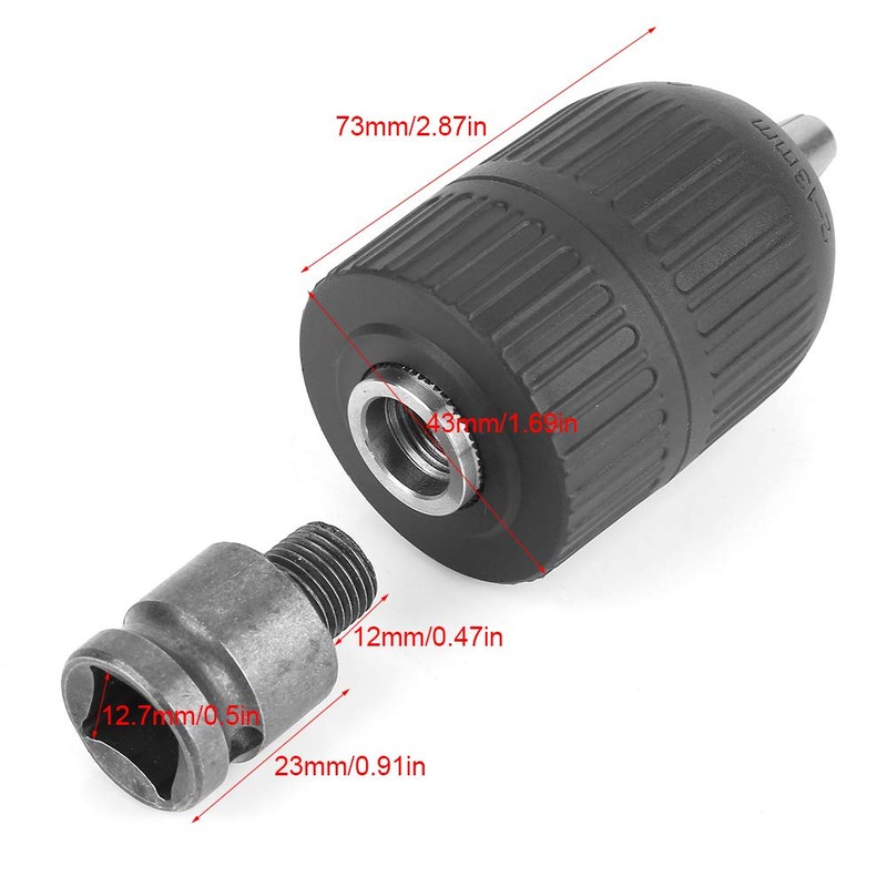 Portabrocas de rosca de 1/2 "con adaptador de portabrocas, portabrocas