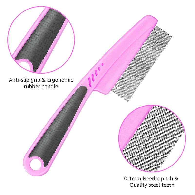 Flea Comb For Dogs & Cats Pet Comb Grooming Set