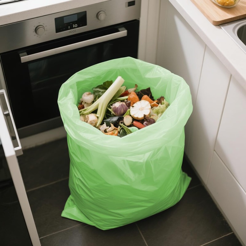 Expspru 13 Gallon/50L Biodegradable Trash Bags Tall Kitchen Garbage Bags