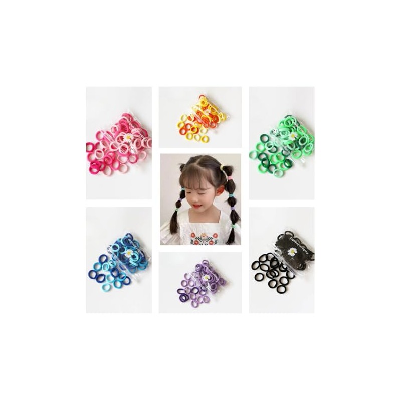 100pc 2.5cm Donas Ligas Scrunchies Elásticas Sin Costura para Cabello