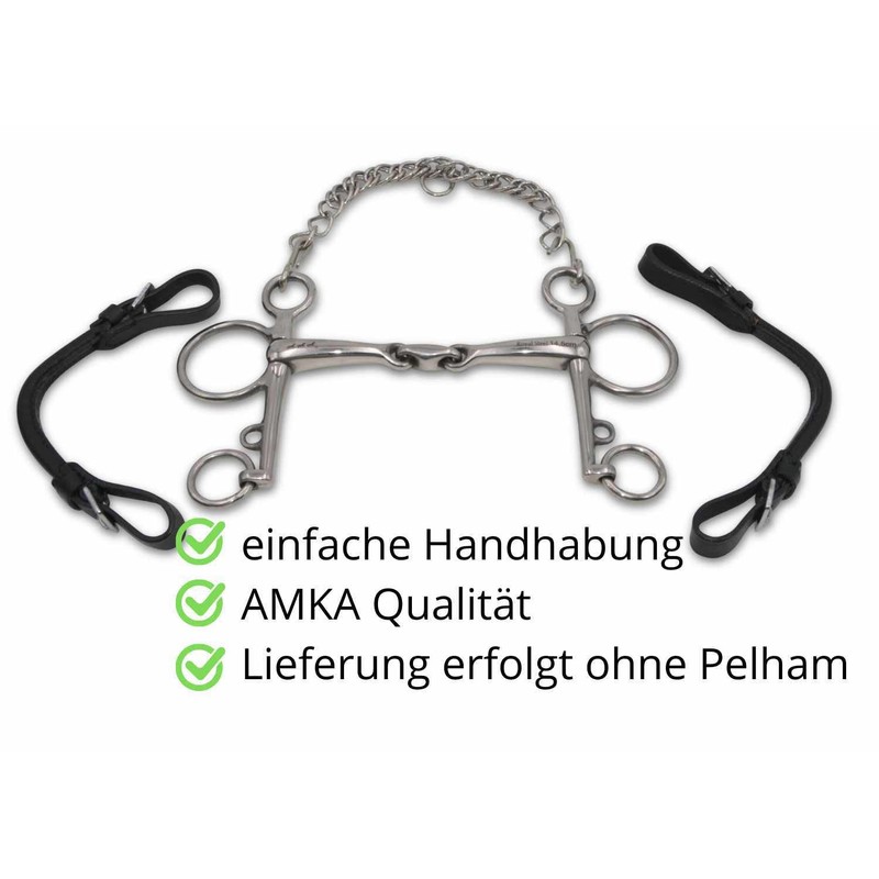 AMKA Leather Pelham Straps Round Stitched Pair of Leather Straps