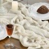 Artoid Mode Boho Beige Gauze Wedding Cheesecloth Table Runner, Seasonal