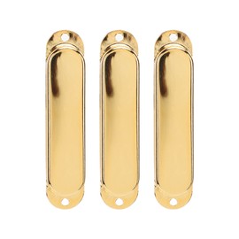 3Pcs Electric Guitar Single Coil Pickup Cover Copper Instrument Accessory Set Kit Gold