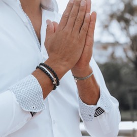 NATO Cuff – Stop Rolled Long Sleeves Shirt - Pull Them up with Elegance - Shirt Sleeves Holder - Elastic Anti-Slip Shirt Cuff Holder (Hugo)