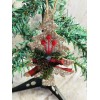 Christmas House Cardboard Christmas Tree Ornament W/Berries-NEW-