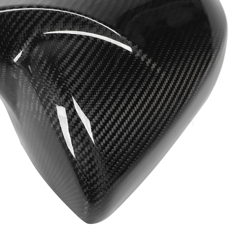 1 Pair Rearview Mirror Cap Carbon Fiber Horn Style Protective