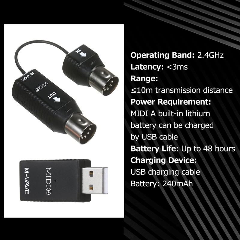Sunydog New MS1 Mini Wireless Transmission System MIDI System MIDI