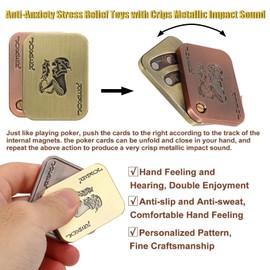 Topiky Metal Magnetic Slider Toy, EDC Adult Metal Fidget Toy, ADHD Autism Sensor Toy, Anxiety Stress Relief Push Slider Sensory Toy, Festival Birthday Gifts