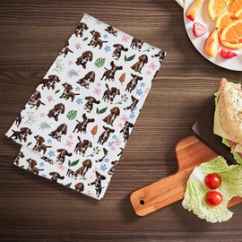 WSNANG Funny Springer Dog Lovers Gifts English Springer Spaniel Kitchen Towel Springer Spaniel Pet Dish Towel (Spaniel Towel CA)