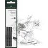 Faber-Castell Pack of 3 Compressed PITT Charcoal Sticks, Intensive Black,