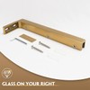 LukLoy Fixed Glass Shower Panel Wall to Glass Support Bar,