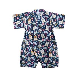 Baby koi Baby Clothes, Newborn Baby Kimono Yukata Romper Short Sleeve Summer Clothes Coveralls Boys Girls Age Photo Baby Preparation, Dog Fan Navy