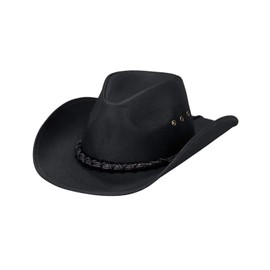 Outback Trading Company Men's 1484 Bootlegger UPF 50 Waterproof Breathable Western Cotton Oilskin Hat, Black, X-Large