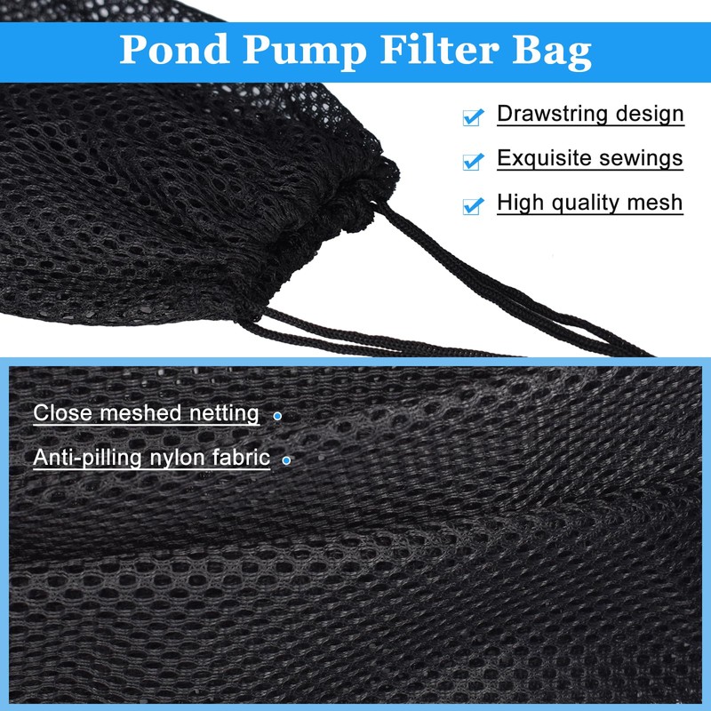 BSTSLL Pond Pump Filter, 7 Inch Anti-Clogging Pond Filter Bag