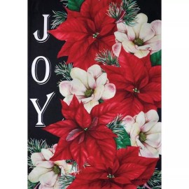 Rain or Shine "Joy" Poinsettia with White Flowers Flowers - Small Garden 12.5" X 18"