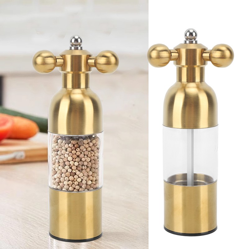 Pepper Mill Professional Refillable Ceramic Rotor Coarseness Adjustable Manual Pepper