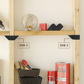 Heian Shindoh Industrial Labrico DXB-3 DIY Storage Parts, 2 x 4 Shelf Brackets, Double Bronze