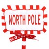 Christmas Stop Here Decor Metal Solid Wood LED Delicate Santa