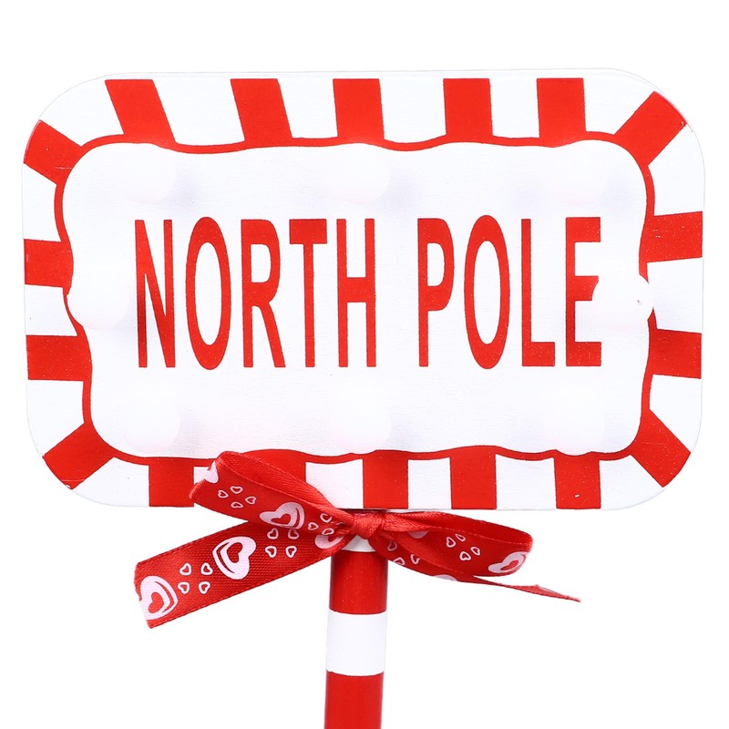 Christmas Stop Here Decor Metal Solid Wood LED Delicate Santa