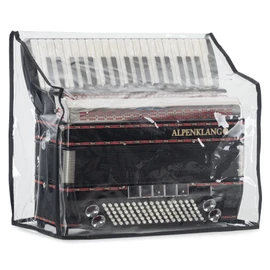 Alpenklang Cover for 96 Bass Accordion - Protective Cover for Accordion - Suitable for Accordions with 96 Bass - Dimensions (W x D x H): approx. 49 x 23 x 45 cm - Made of PVC - Transparent