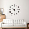 3D Klebe Wanduhr Groß,50CM DIY uhr zum Kleben, Leise Selbstklebend,
