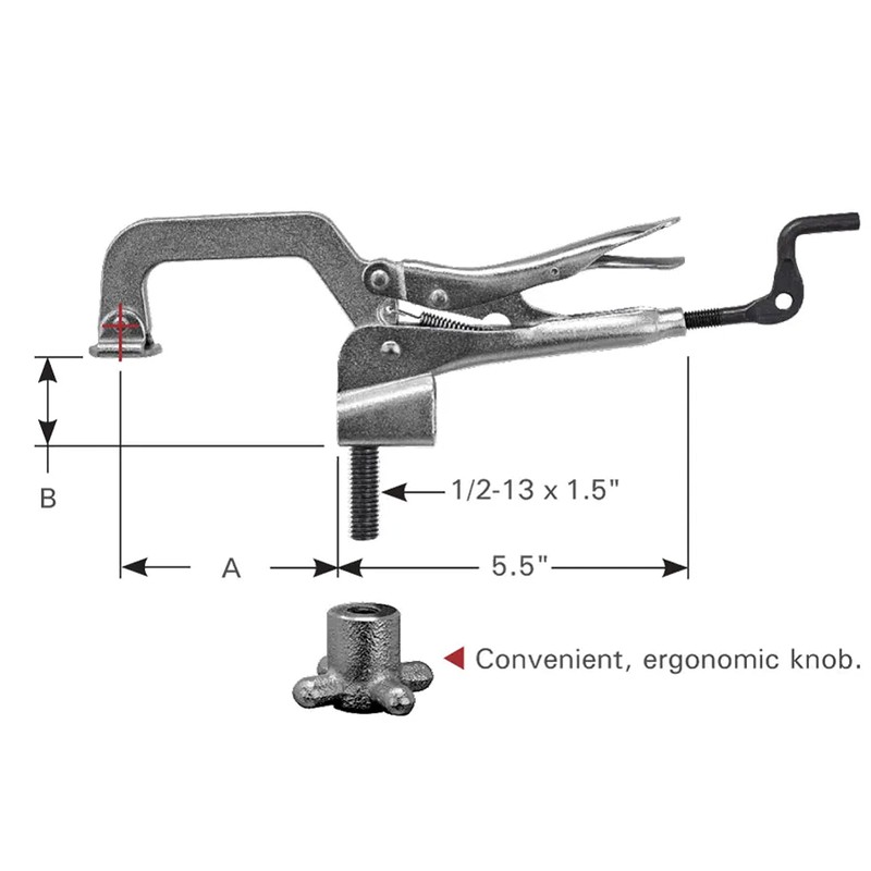 Strong Hand Tools PTTD634 Drill Press Clamp with Crank Handle,