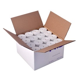 POS1 Thermal Paper Rolls 4-3/8 x 125 ft | 50mm diameter | fits Zebra QLn420 | fits Star TSP800 | CORELESS | BPA Free | 16 rolls per case