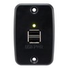 RecPro RV Black Dual USB Charger Outlet | 2 Wire