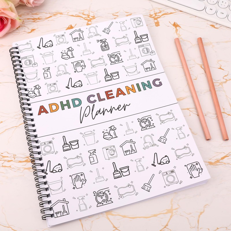 ADHD Cleaning Planner, Daily Weekly Monthly ADHD Cleaning Schedule and