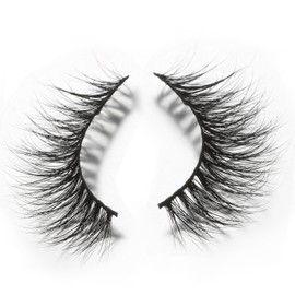 Vtrem 3D Falses Eyelashes Handmade Soft 1 Pair Long Reusable Real Mink Fake Eye Lashes Extension with Natural Look for Women's Wedding and Party