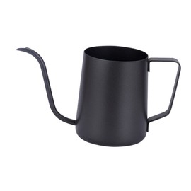 WOONEKY Portable Handheld Coffee Drip Pot 250ml Stainless Steel Kettle Long Spout Black Safe Non-Stick Coffee Lovers