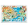 artboxONE Poster Cities Rio de Janeiro Illustrated Map - Picture