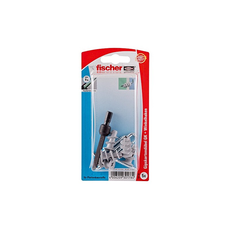 Fischer 30178 GK WH K Plasterboard Fixing with Round Hook