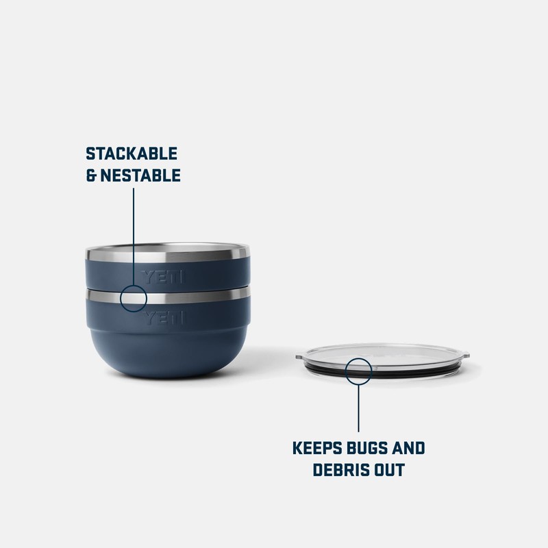 YETI Rambler Insulated Food Bowl, Navy, Medium (1.89 L)
