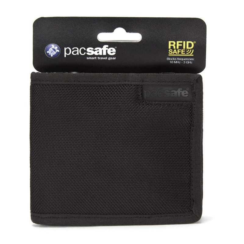 Pacsafe Rfidsafe Z100 Rfid Blocking Bi-fold Black Travel Wallet, Black
