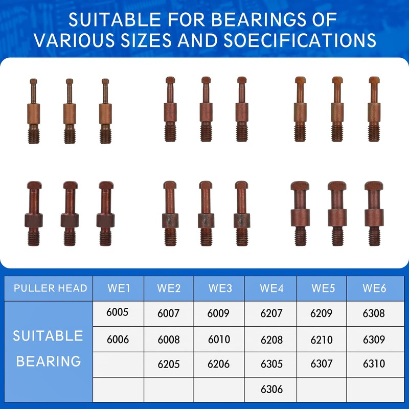 HQSSWUCH 21 in1 Bearing Puller, Bearing Puller Set, Inner Hole