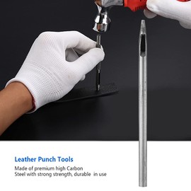 Hollow Leather Punch Leather Craft DIY Tool, High Carbon Steel Leather Puncher Rectangular Punch Hole for Watch Band,Belt,Strap, Shoe (3*1)