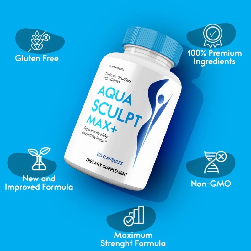 Aqua Sculpt Max+ Capsules, Max Strength, AquaSculpt Max Supplement (10
