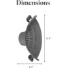 Kitchen Gizmo Hands Free Clip On Strainer Gray Silicone Dishwasher