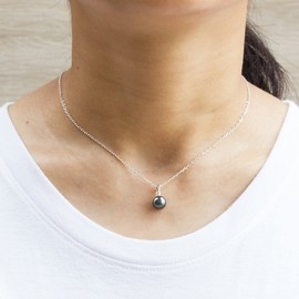 Philip Jones Grey Shell Pearl Necklace