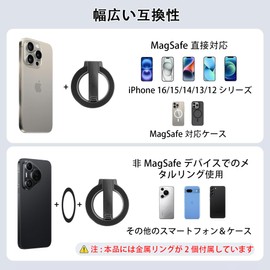 [Smartphone Stand] [Double-Sided Magnet] Magnet Smartphone Ring Smartphone Holder Car Smartphone Stand Magsafe Ring Magsafe Stand Magnet Stand Super Strong Magnetic Force Folding Multi, 360 Degree