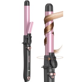 wavytalk Wavytalk 1 Inch Rotating Curling Iron - Get Effortless Waves with Self Rotating Barrel up to 430F with Home Button, Dual Voltage, Rose Gold