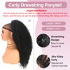 Janyuwool 24 inch Drawstring Ponytail for Black Women Afro Kinky