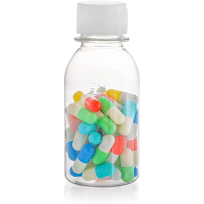 WUWEOT 40 Pack 100ml Clear Plastic Travel Bottles, Empty Refillable