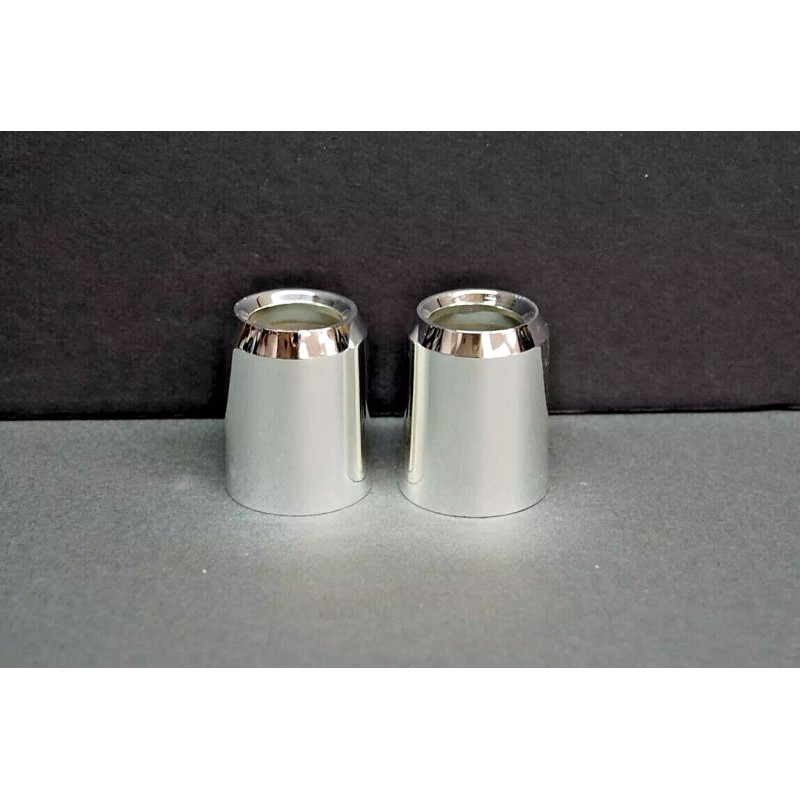 Pair of Silver Plated Smooth Candle Follower 7/8" Size (Burner