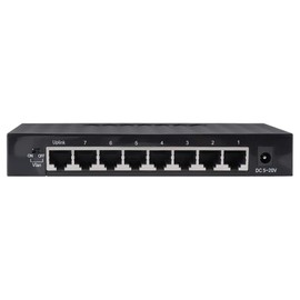 8 Ports Gigabit Ethernet Fiber Switch Network POE Switch with Auto Detection Desktop Ethernet Splitter RJ45 10/100/1000Mbps (100-240V, European Regulation)