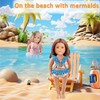 13-Piece 18" Doll Clothes Set - 8 Mermaid Dresses &