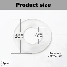 3-Pack Cistern Washer Replacement Kit,816.418.00.1 Ideal Standard Toilet Seals, Geberit Flush Valve Gasket Upgrade,Clear Rubber Tank Seals for Seamless Fitment