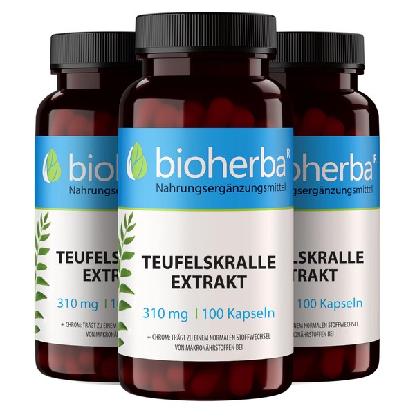 BIOHERBA Teufelskralle Kapseln C 300 Stck mit Harpagophytum & Chrom
